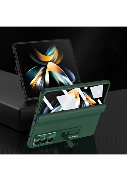 Yue Store Samsung Galaxy Z Fold5 5g Için Deri Telefon Kılıf - Mavi (Yurt Dışından)