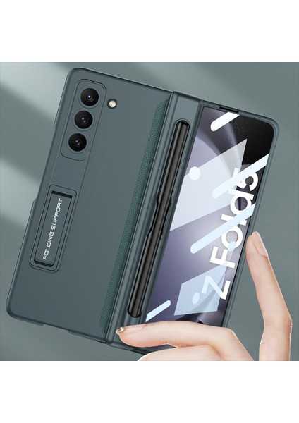 Samsung Galaxy Z Fold5 Için Tam Kapsamlı Manyetik Telefon Kılıfı - Siyah (Yurt Dışından)