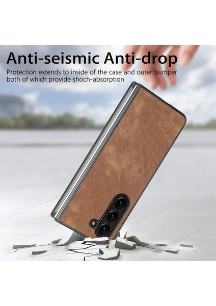 Samsung Galaxy Z Fold5 Için Deri Pc Telefon Kılıfı - Yeşil (Yurt Dışından) modelleri