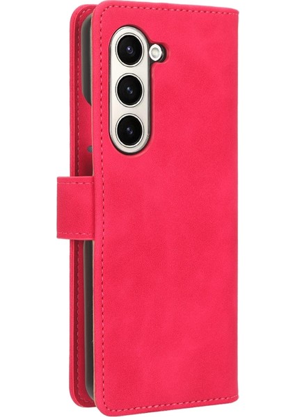 Samsung Galaxy Z Fold5 Için Cilt Fe Telefon Kılıfı - Koyu Pembe (Yurt Dışından) modelleri