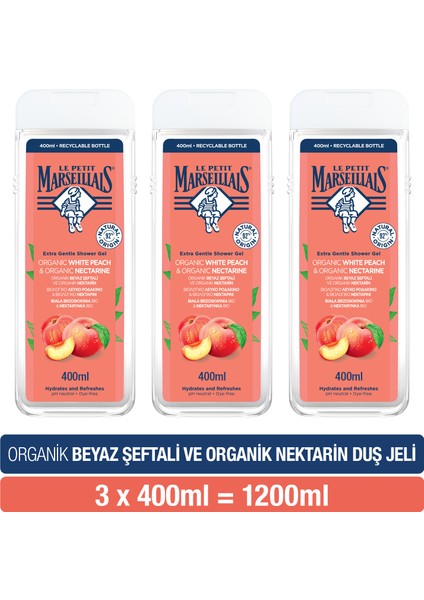 Duş Jeli Şeftali ve Nektarin 400 ml x3