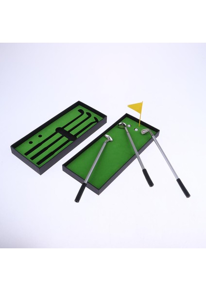 Golf Mini Masaüstü Golf Hediye Yeşil Sopa Modelleri Sarı (Yurt Dışından) modelleri