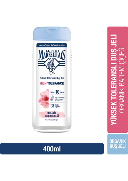 Le Petit Marseillais Yüksek Toleranslı Yumuşatıcı Duş Jeli Organik Badem Çiçeği 400 ml