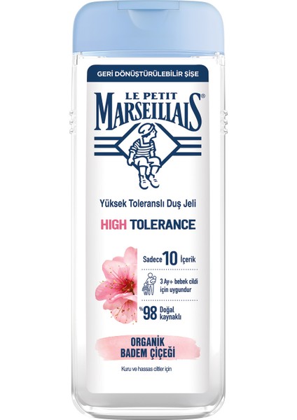 Le Petit Marseillais Yüksek Toleranslı Yumuşatıcı Duş Jeli Organik Badem Çiçeği 400 ml