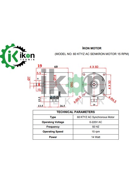 14W 200V 60KTYZ 15RPM, Sabit Hızda Dönen Ac Senkron Motor, 1 Dakikada 15TUR fırsatları