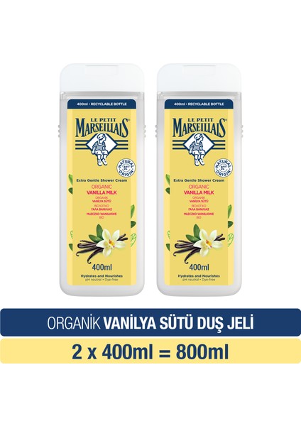 Le Petit Marseillais Vanilya Sütü Duş Jeli 2x400 Ml