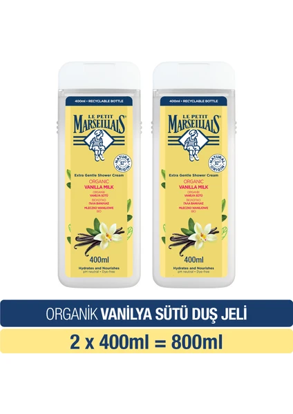 Le Petit Marseillais Vanilya Sütü Duş Jeli 2x400 Ml