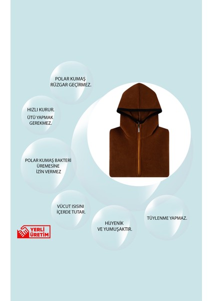 Çocuk Polar Yarım Fermuarlı Kapşonlu Kanguru Cep Sweatshirt Lacivert Unisex indirimleri