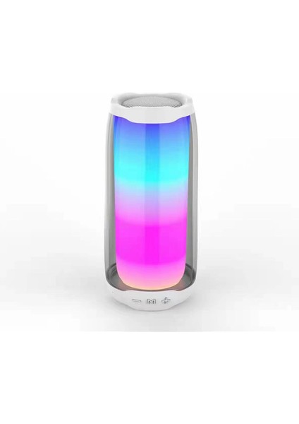 PULSE456 Dış Mekan Bluetooth Hoparlör Rgb Işık Bluetooth Hoparlör Titreşimi ile 456 Nesil Renkli Yanıp Sönen Işık Subwoofer (Yurt Dışından)