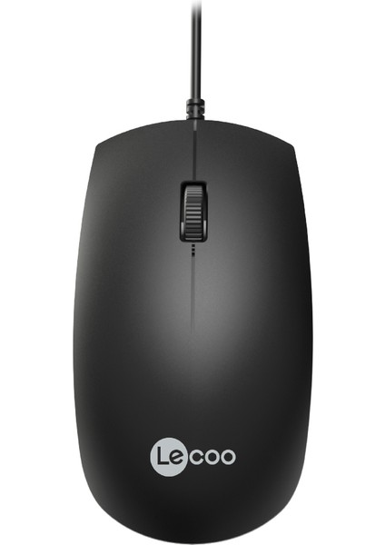 Lenovo Lecoo MS100 USB Kablolu 1000 DPI 3 Tuşlu Sağ / Sol El ile Kullanıma Uygun Optik Mouse Siyah