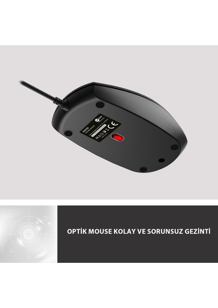 Lenovo Lecoo MS100 USB Kablolu 1000 DPI 3 Tuşlu Sağ / Sol El ile Kullanıma Uygun Optik Mouse Siyah