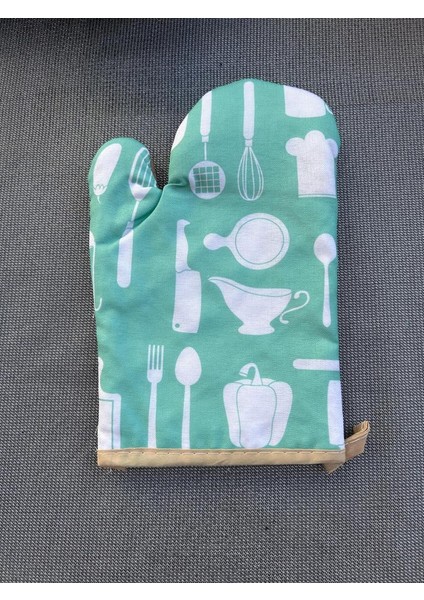 Fırın Eldiveni ve Tencere Tutacağı Kalınlaştırılmış 2'li Set Yeşil Mutfak fiyatları