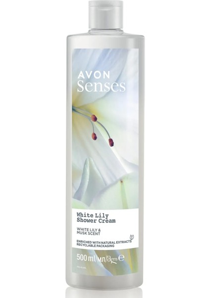 Senses Duş Jeli Beyaz Zambak ve Misk Aroması ile 500 ml Huzur Verici Etki