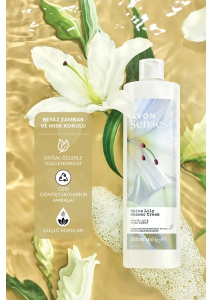 Senses Duş Jeli Beyaz Zambak ve Misk Aroması ile 500 ml Huzur Verici Etki fiyatları