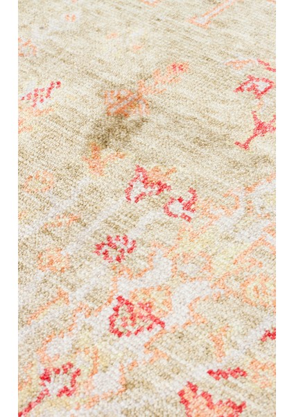 Zara Zr 08 Green Autumn Otantik Desenli Özel Hav Vermeyen ve Kolay Temizlenebilir Tensel Kullanılarak El Emeği Ile Özel Tezgahlarda Üretilen Modern Uşak Halısı modelleri