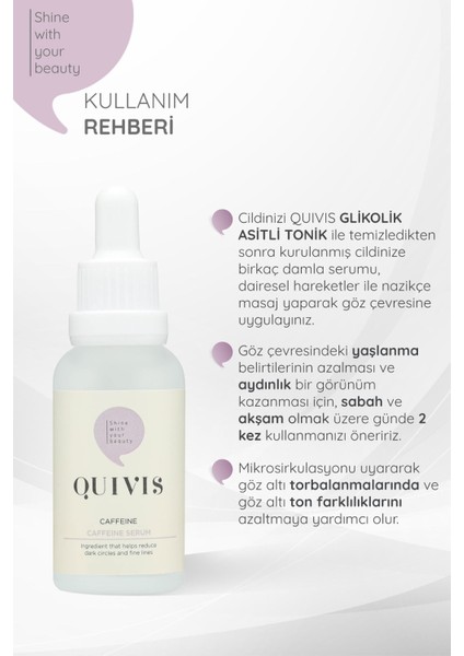 Göz Altı Torbalanma ve Kararma Karşıtı Aydınlatıcı Kafein Serum 30 ml