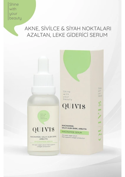 Akne Sivilce ve Siyah Nokta Karşıtı Leke Azaltıcı Niacinamide Serum 30 ml