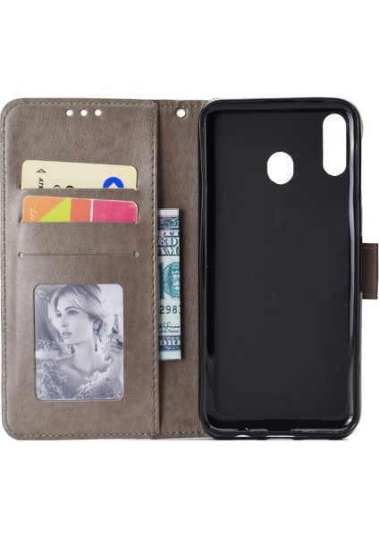 Çift Kart Yuvaları Pu Deri Kaplamalı Pc Cep Telefon Kabuğu Samsung Galaxy A50/A50s/A30s-Green (Yurt Dışından) modelleri