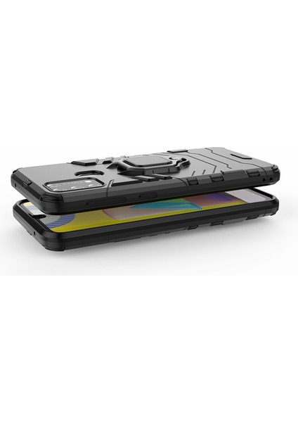 Samsung Galaxy M31-Black Için Serin Koruma Yüzüğü Tutucu Kickstand Pc+Tpu Şık Kılıf (Yurt Dışından) fırsatları