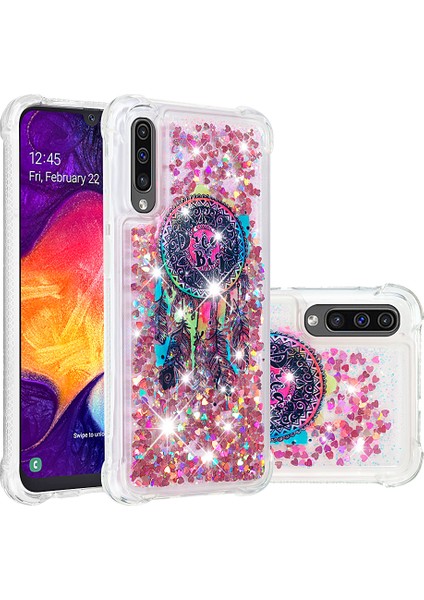 Samsung Galaxy A80/A90-Chyan/Mavı Için Gradyan Renk Temsilli Cam+Pc+Tpu Hibrit Kılıf (Yurt Dışından)