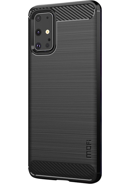 Samsung Galaxy S20 Plus-Black Için Karbon Fiber Cilt Fırçalanmış Tpu Kasası (Yurt Dışından)