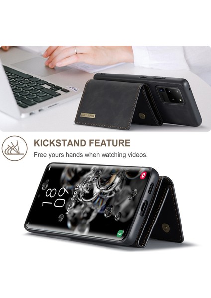 Samsung Galaxy S20 Ultra-Black Için Cüzdan Kickstand İle Manyetik Çıkarılabilir 2'Si Deri Kaplamalı Tpu+Pc Hibrid Kapak Kabuğu (Yurt Dışından) fiyatları