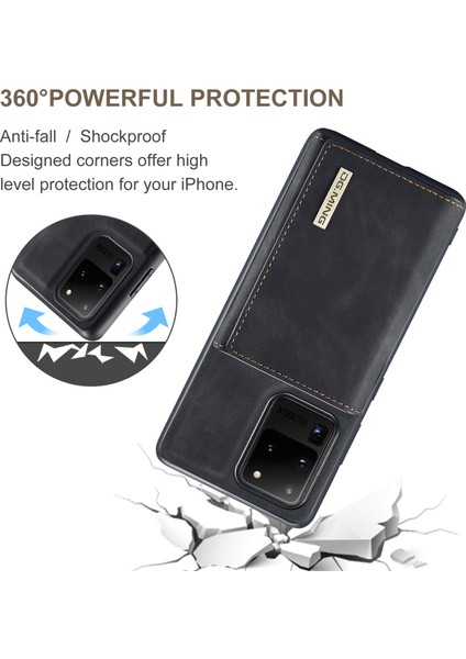 Samsung Galaxy S20 Ultra-Black Için Cüzdan Kickstand İle Manyetik Çıkarılabilir 2'Si Deri Kaplamalı Tpu+Pc Hibrid Kapak Kabuğu (Yurt Dışından) fırsatları