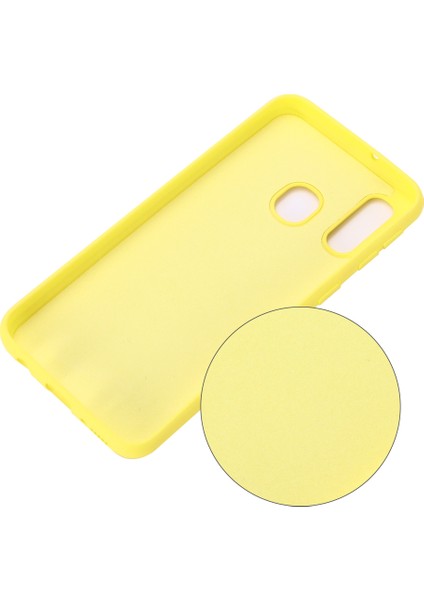 Samsung Galaxy A40 Için Sıvı Silikon Kılıf - Sarı (Yurt Dışından) modelleri