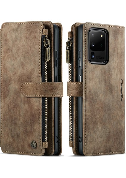 Güçlü Mıknatıs Kablosuz Şarj Anti-Çizelge Çıkarılabilir Cüzdan Samsung Galaxy S20 4g/S20 5g-Green Için Kickstand İle 2-1 Arada Hibrit Telefon Kabuğu (Yurt Dışından)