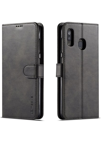 Samsung Galaxy A10s-Wıne Red Için Stand Telefon Kapağı İle Otomatik Emilmiş Deri Cüzdan Kılıfı (Yurt Dışından)