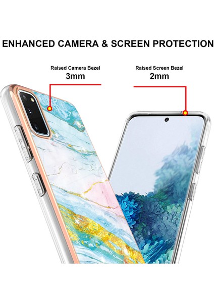 Samsung Galaxy A51-Mor/Mavı Için Gradyan Renkli Cam+Tpu Cep Telefonu Kapağı (Yurt Dışından) modelleri