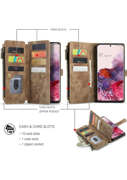 Üç Katlı Cüzdan Kickstand Tasarımı Samsung Galaxy S20 Ultra-Yeşil Için Manyetik Çıkarılabilir Kablosuz Şarj Hibrit Kılıf (Yurt Dışından) fırsatları