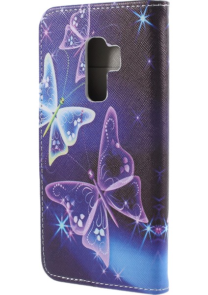 Desen Baskı Çapraz Doku Stand Samsung Galaxy S9+ - Güzel Kelebek (Yurt Dışından) fiyatları