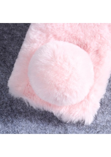 Samsung Galaxy S10 Için Tavşan Şekli Kabarık Kürk Kaplı Rhinestone Tpu Kılıfı - Pembe (Yurt Dışından) fırsatları