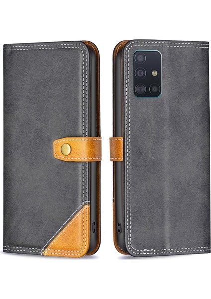 Samsung Galaxy Için M12/A12 4g Cilt Touch Hissed Hisset Pu Deri Cep Telefon Kılıf Çantası Kelebek Çiçek Deseni Baskılı Flip Cüzdan Telefon Kapağı Bilek Kayış Kırmızısı (Yurt Dışından)