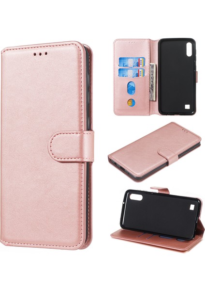 Litchi Doku Dizisi Samsung Galaxy A20e-Gre Için Cüzdan Standı İle Tüy Deri Telefon Kılıfı (Yurt Dışından)