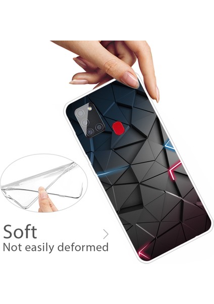 Iml Imd Mermer Desen Elektrapılaşma Tpu Telefon Kapak Kılıfı Samsung Galaxy A51 -Syan/Mavi (Yurt Dışından) fiyatları