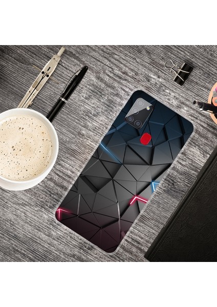 Iml Imd Mermer Desen Elektrapılaşma Tpu Telefon Kapak Kılıfı Samsung Galaxy A51 -Syan/Mavi (Yurt Dışından) fırsatları