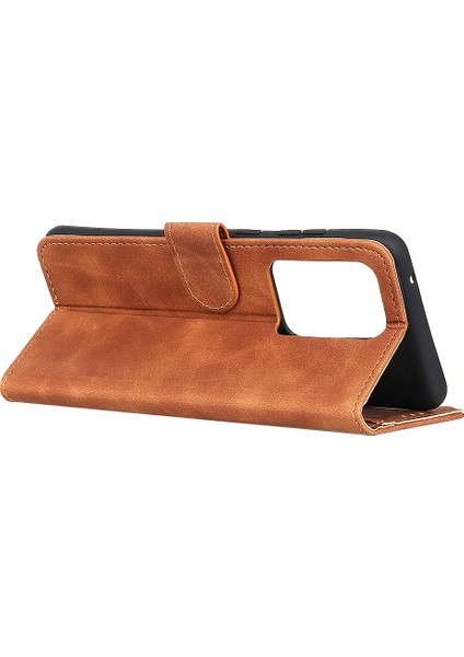 Samsung Galaxy S20 Ultra-Brown Için Retro Deri Cüzdan Kapağı Manyetik Telefon Kabuğu (Yurt Dışından) fırsatları