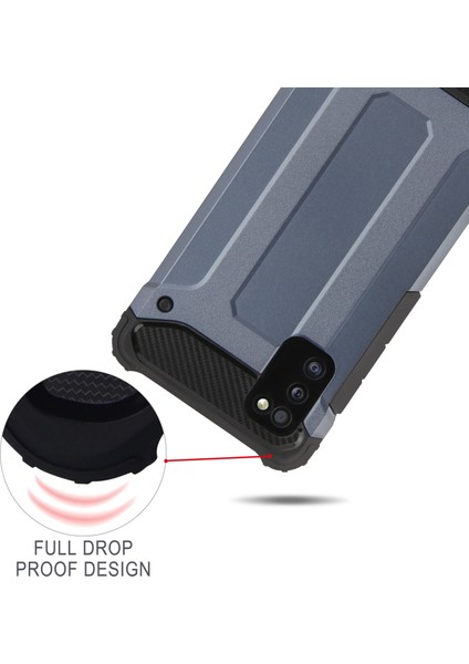 Samsung Galaxy S20 Ultra Kickstand Pc+Tpu Hibrit Kapak Koruyucu Telefon Kılıfı Slayt Kameralı Koruyucu Navy Mavi (Yurt Dışından) modelleri