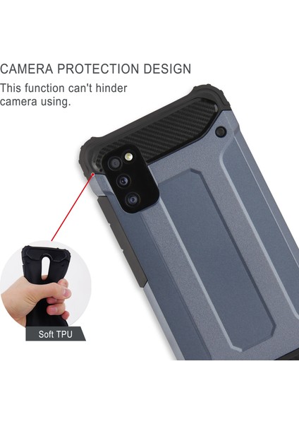 Samsung Galaxy S20 Ultra Kickstand Pc+Tpu Hibrit Kapak Koruyucu Telefon Kılıfı Slayt Kameralı Koruyucu Navy Mavi (Yurt Dışından) fırsatları