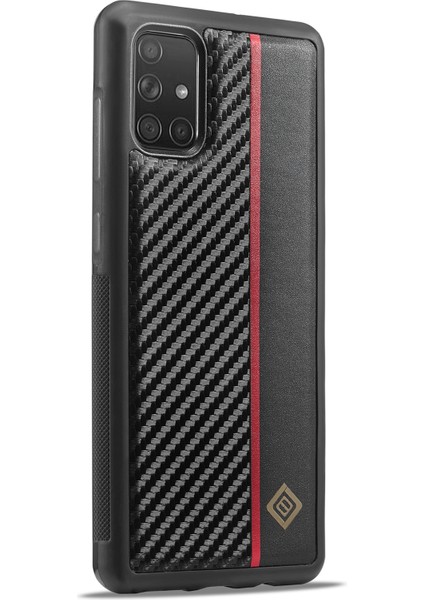 Samsung Galaxy A51-Rose Için Karbon Fiber Doku Cam Geri+Tpu Combo Kabuk Kılıfı (Yurt Dışından) fiyatları