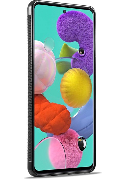 Samsung Galaxy A51-Rose Için Karbon Fiber Doku Cam Geri+Tpu Combo Kabuk Kılıfı (Yurt Dışından) modelleri