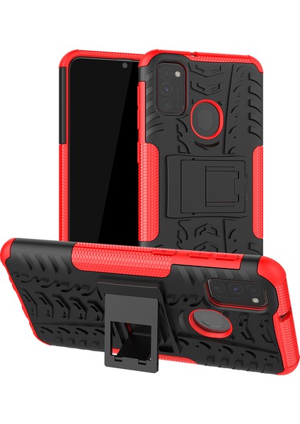 Samsung Galaxy A51-Mavı Için Katlanabilir Kickstand İle 2-1 Arada Plastik+Tpu Telefon Kasası Kabuğu (Yurt Dışından)