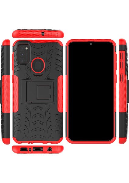 Samsung Galaxy A51-Mavı Için Katlanabilir Kickstand İle 2-1 Arada Plastik+Tpu Telefon Kasası Kabuğu (Yurt Dışından) fiyatları