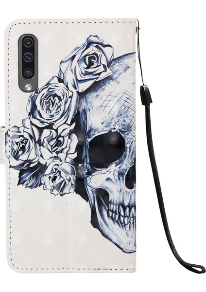Samsung Galaxy A50/A50s/A30s Soğuk Kafatası Için Desen Deri Cüzdan Kılıfı (Yurt Dışından) modelleri