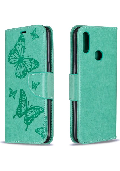 Samsung Galaxy A10s-Dark Blue/Gül Için Gradyan Renk Temsilli Cam+Pc+Tpu Hibrit Telefon Kılıfı (Yurt Dışından) fırsatları