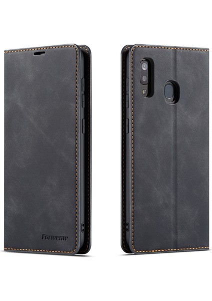 Samsung Galaxy A50/A50s/A30s-Blue Için Twill Cilt Doku Yumuşak Tpu Arka Kabuk (Yurt Dışından)