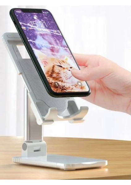 Telefon Standı 4 - 11 Inç Arası Katlanabilir Ayarlanabilir Portatif Telefon Standı modelleri