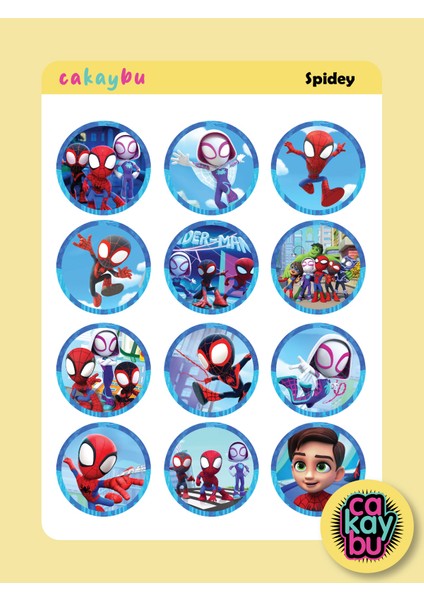 Spidey Okul Defter Etiket Yapıştırma Sticker